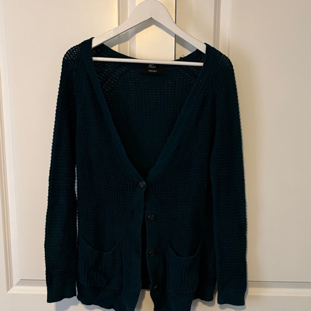 Forever 21 Teal Knit Sweater